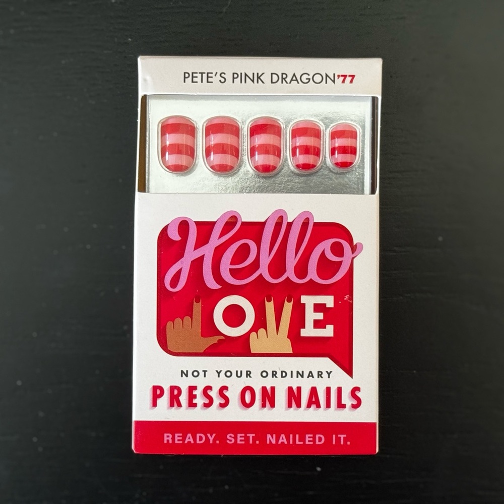 Hello Love Press On Nails - Pete’s Pink Dragon